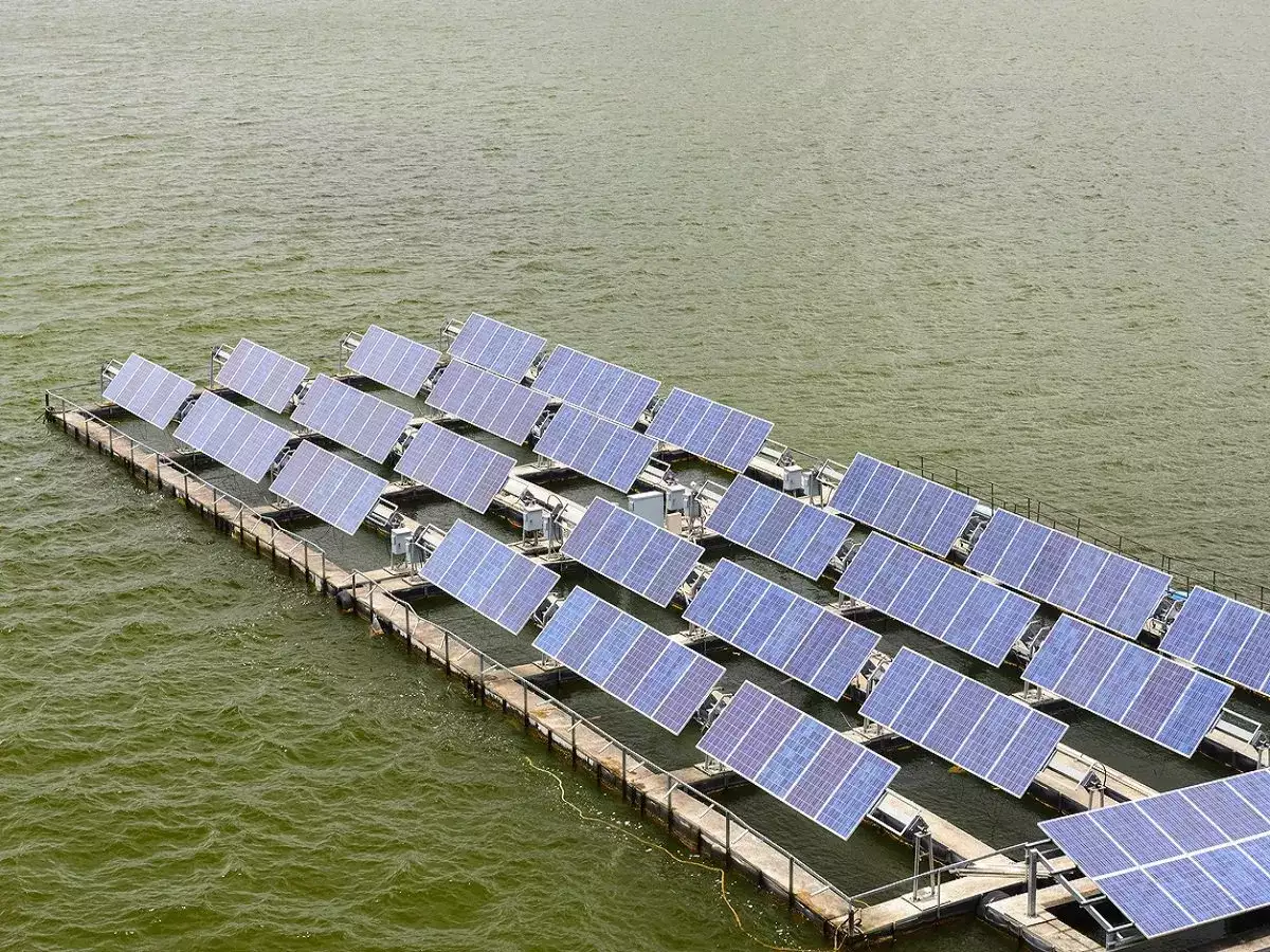  modern NHPC solar power installation in India, showcasing renewable energy advancements.